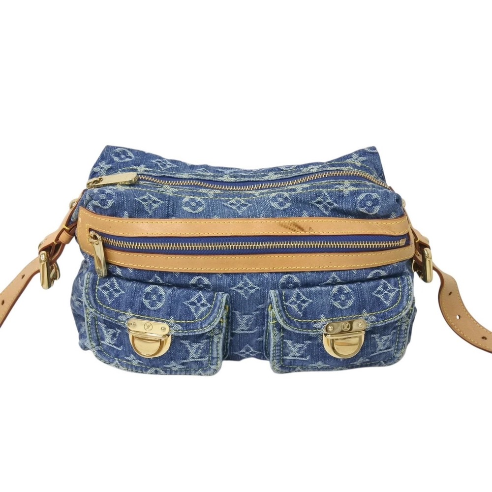 LOUIS VUITTON Baggy Shoulder Bag Monogram Denim Blue - Picture 2 of 9